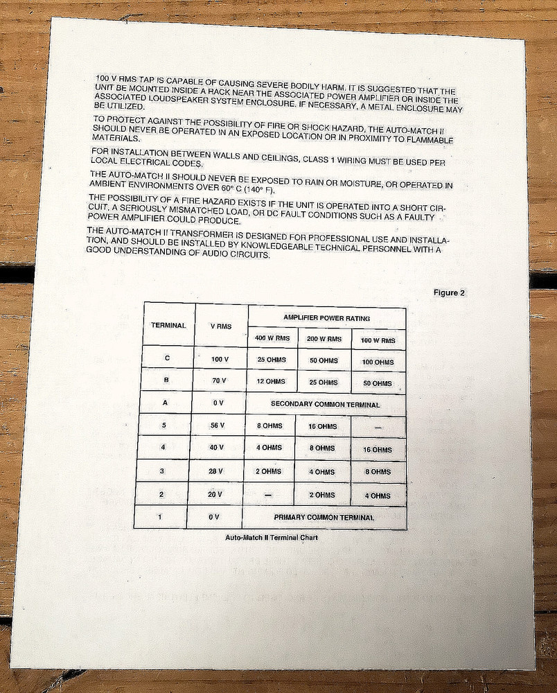 Peavey Automatch II transformer