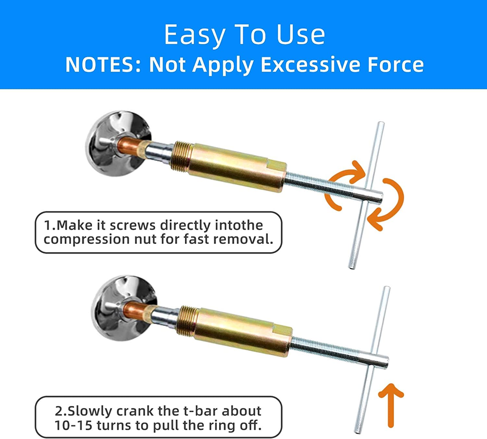 Compression Sleeve Puller Tool Remove Nut & Ferrule of Pipe, Sleeve Remover