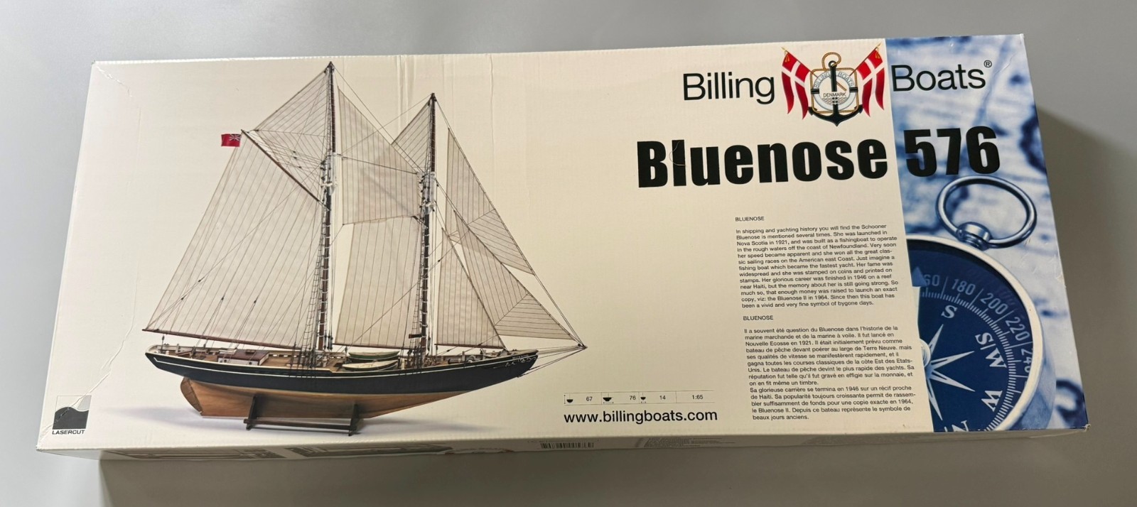 BILLING BOATS. BLUENOSE. 576. 1/65 SCALE.