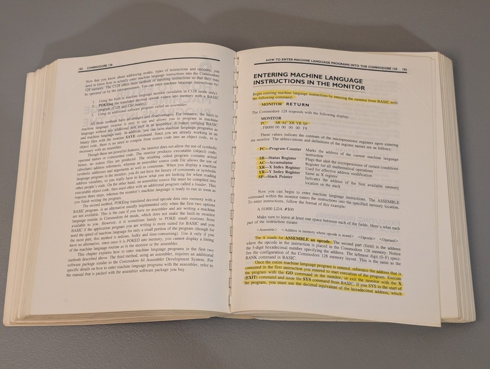 Commodore 128 Programmer's Reference Guide & System Guide - 1980s Computer Books
