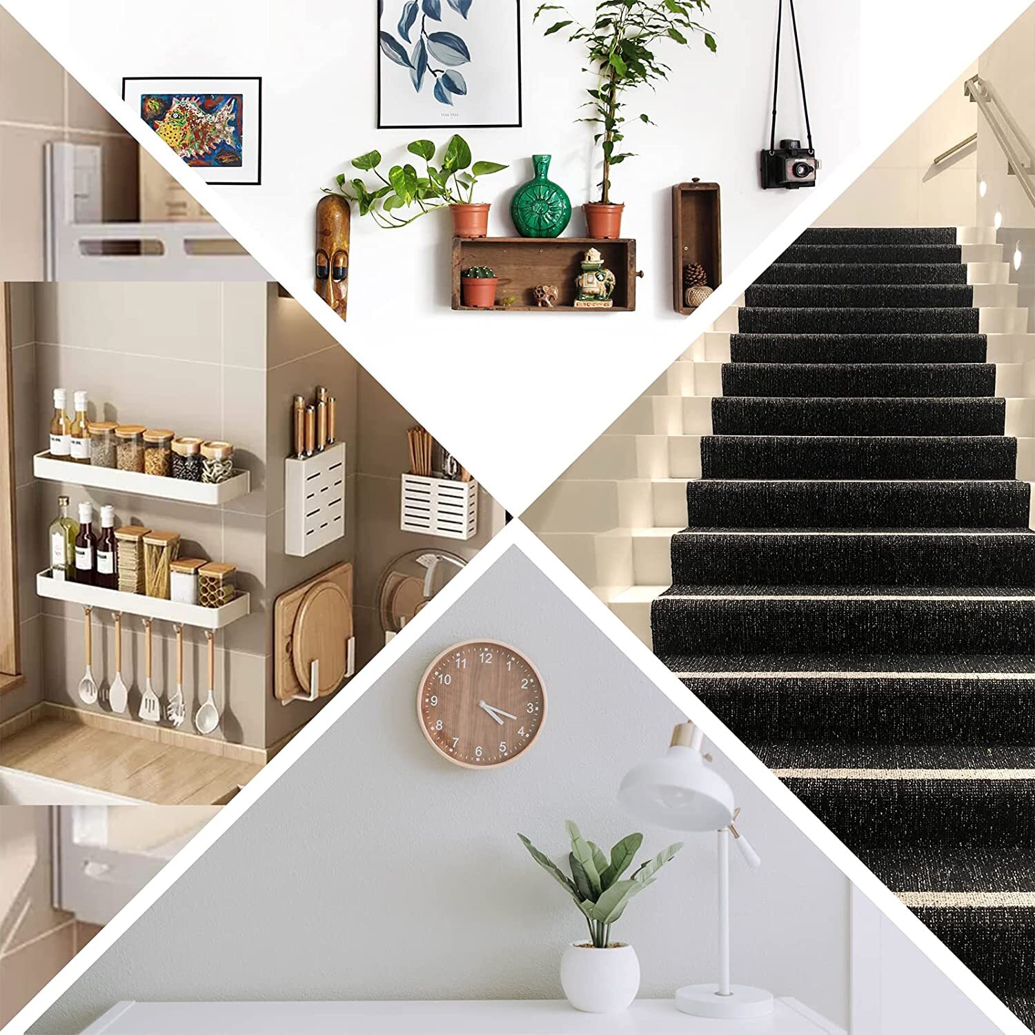 16 Ft Self Adhesive Tape Hook and Loop Fastener Extra Sticky Back Heavy Duty US