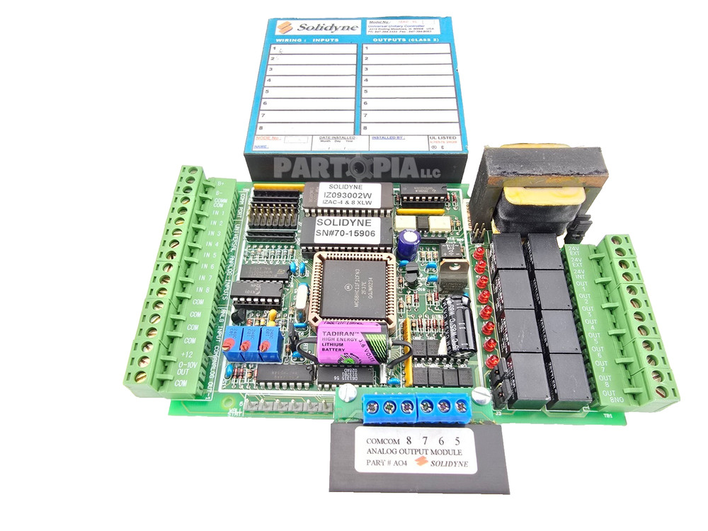 Solidyne IZAC-XL-8, Universal Unitary Controller W/ Analog Output Module A04