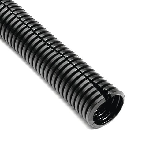 1/2" Wire Loom, Black 85°C Polyethylene Split Sleeving, 1000 ft Length
