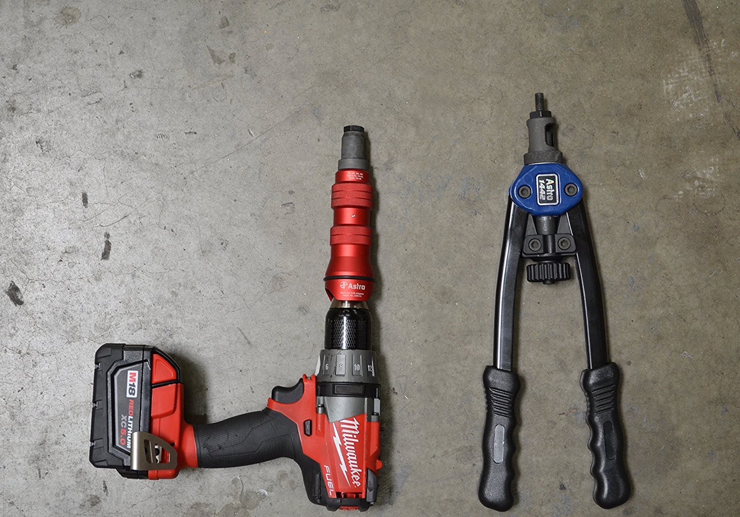 Astro Pneumatic ADN14 Rivet Nut Drill Adapter Kit