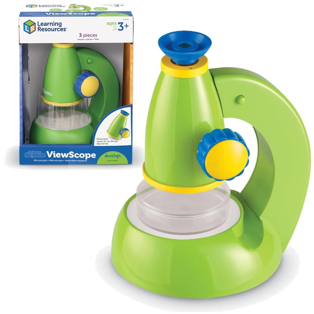 Colorful Kids Microscope Set - Primary Science Viewscope for Ages 3+ Learning
