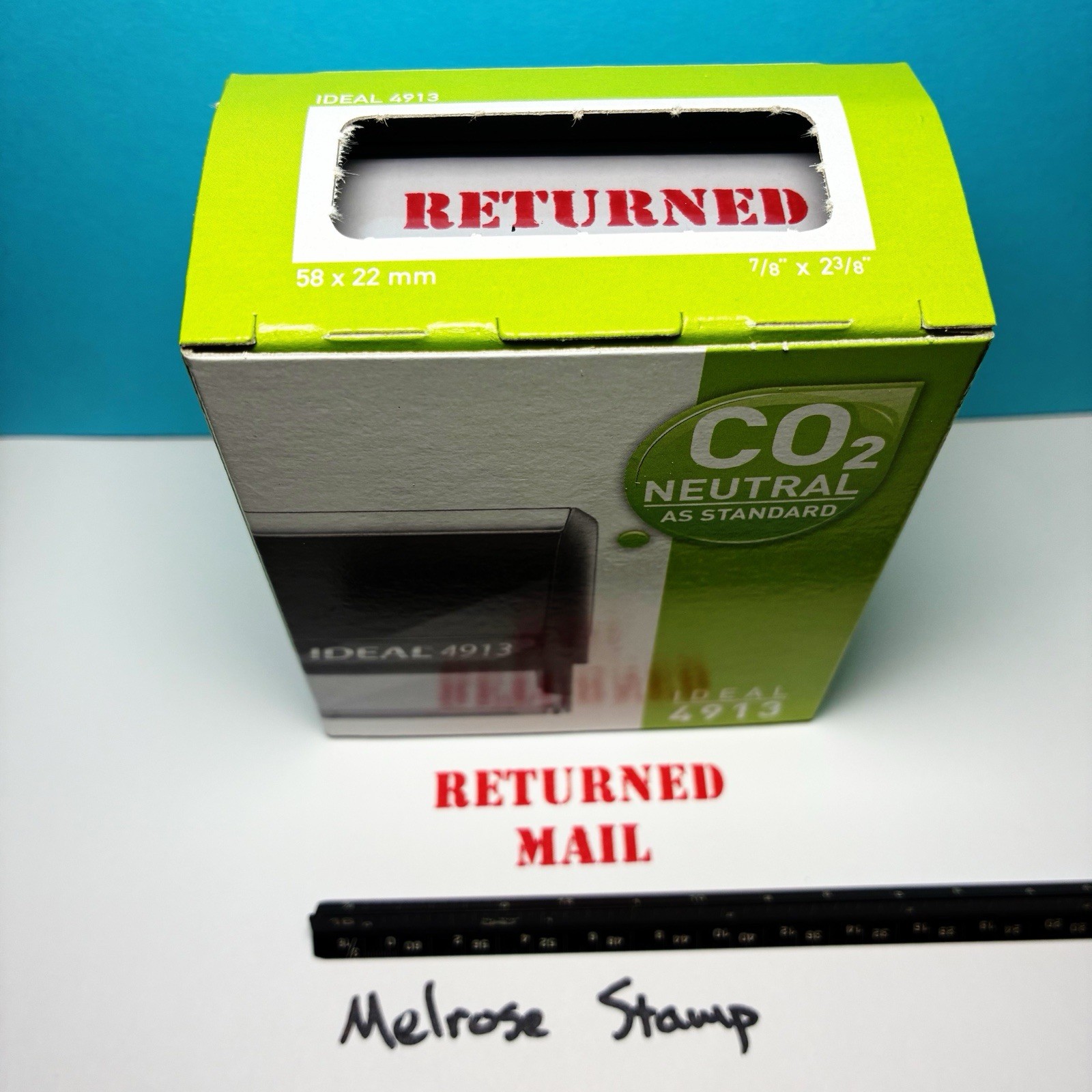Returned Mail Rubber Stamp Red Ink Self Inking Ideal 4913
