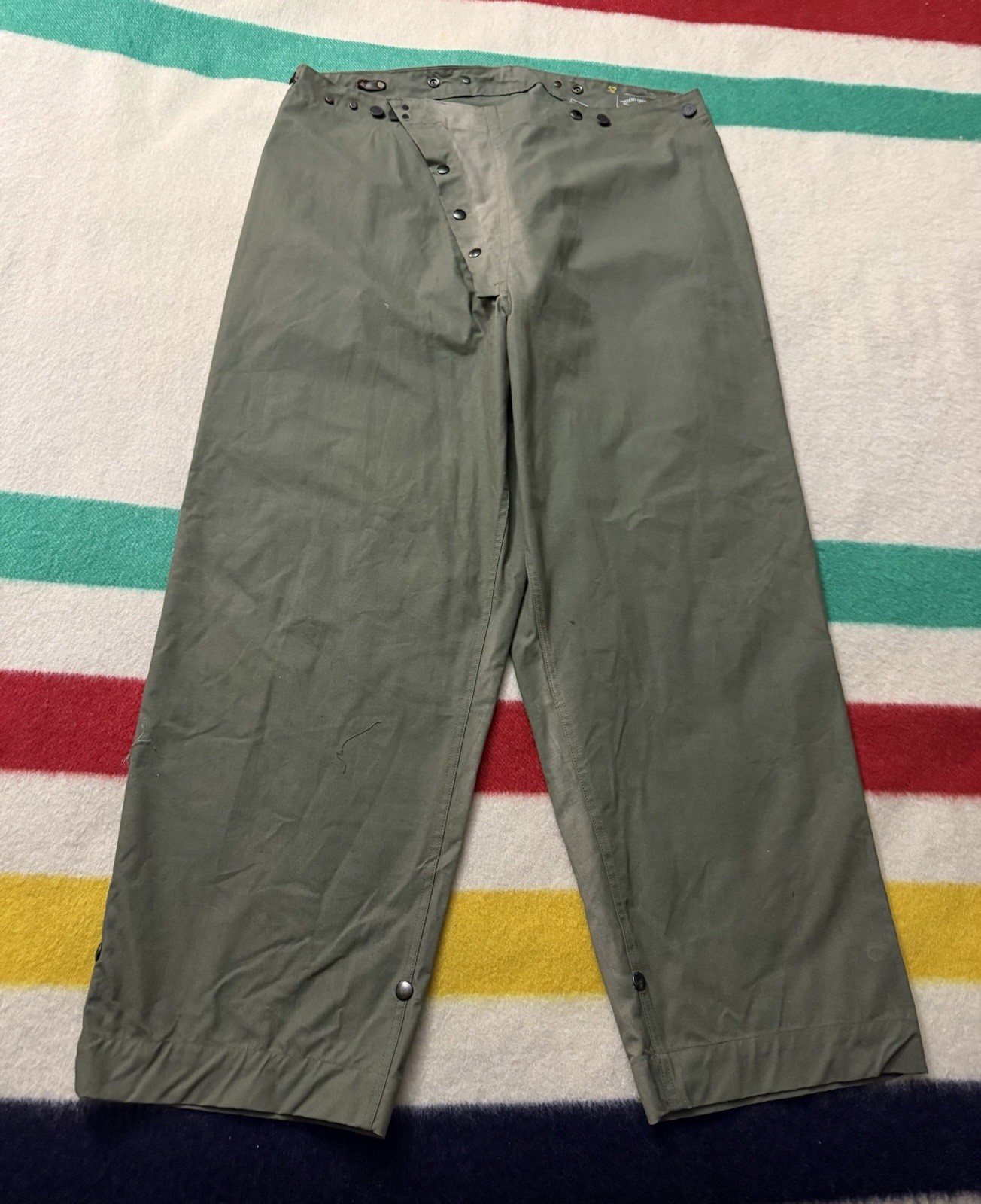 Vintage 50s Us Army Military Firefighter Pants Western Costume Co Size 40-42