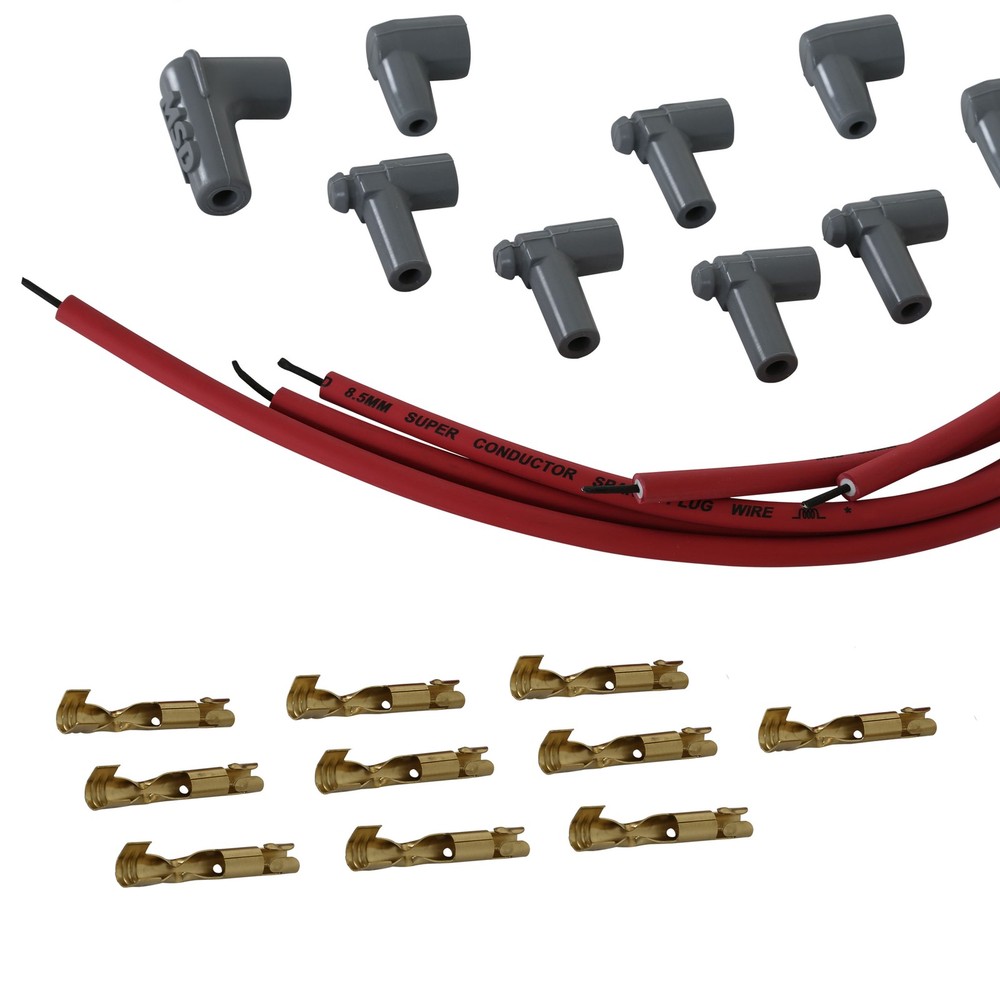 MSD 31159 Super Conductor Spark Plug Wire Set 4 Cyl Multi-Angle Plug, Socket/HEI