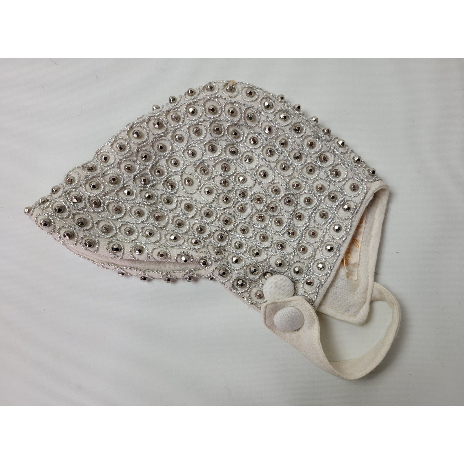 Vintage Mr Milton Studded Cocktail Helmet Hat Marshall Field Debutante Room