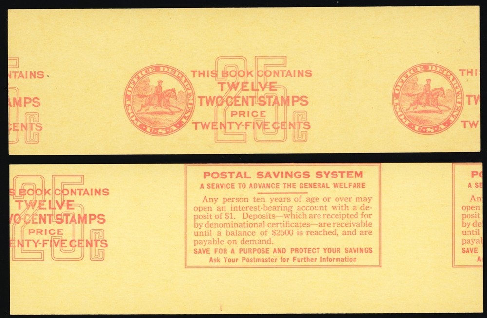 Miscut Booklet Covers (No stamps) Interesting Error - Stuart Katz