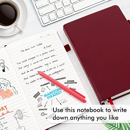 24 Pack Journal Notebook for Work, Business Notebook Bulk 24 Pack wine