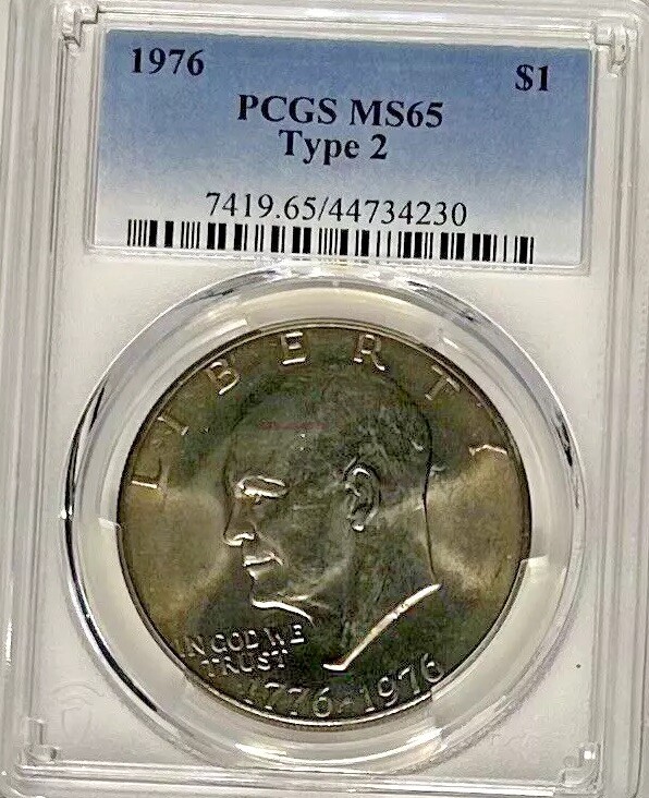 1976-P Type 2 PCGS Grades MS65 Eisenhower Ike Dollar