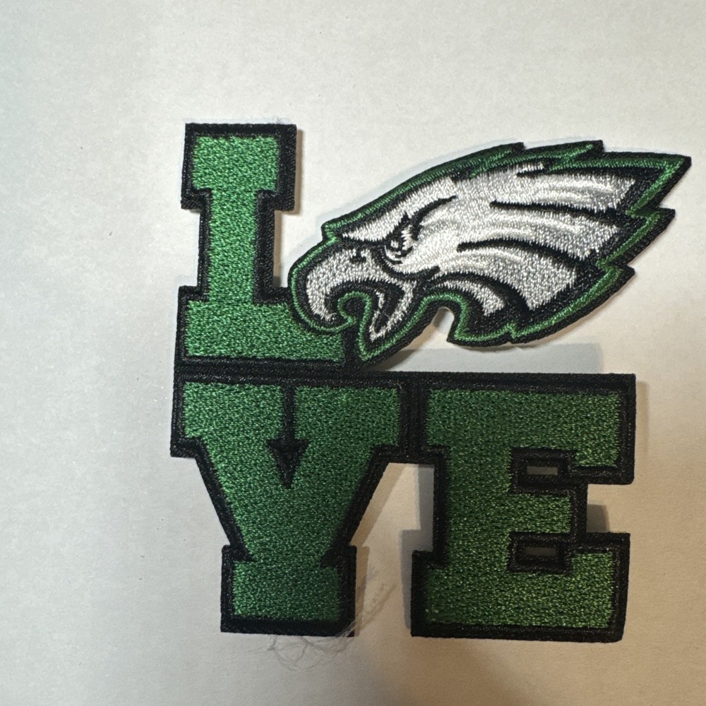Phila Eagles Love Iron On Patch