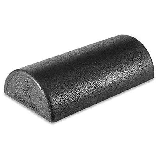 High Density Half Round Foam Roller Black 12" X 3"