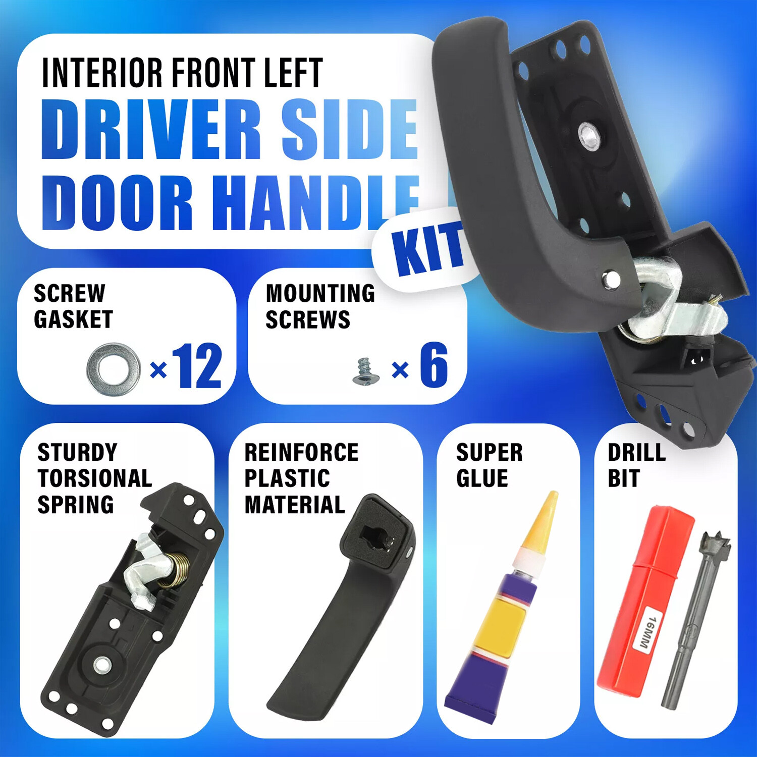 Interior Door Handle Inside Left Driver Side For Chevy Silverado Sierra 2007-13