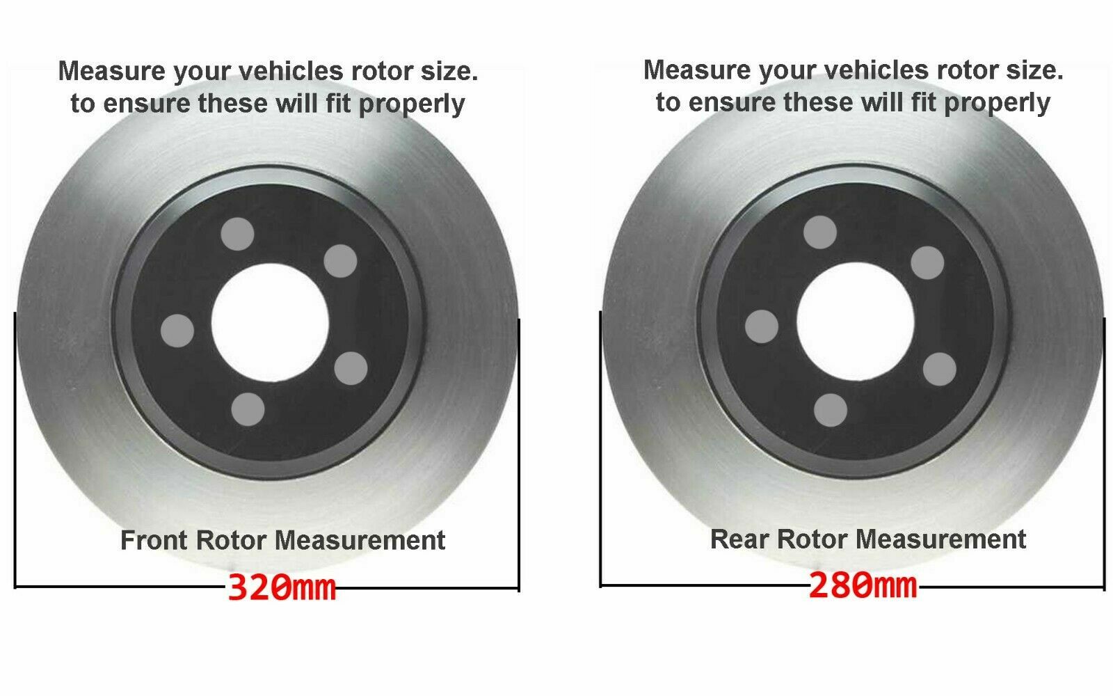 Front & Rear Drilled Rotors Brake Pads for 2014-2016 Ford Escape Transit Connect
