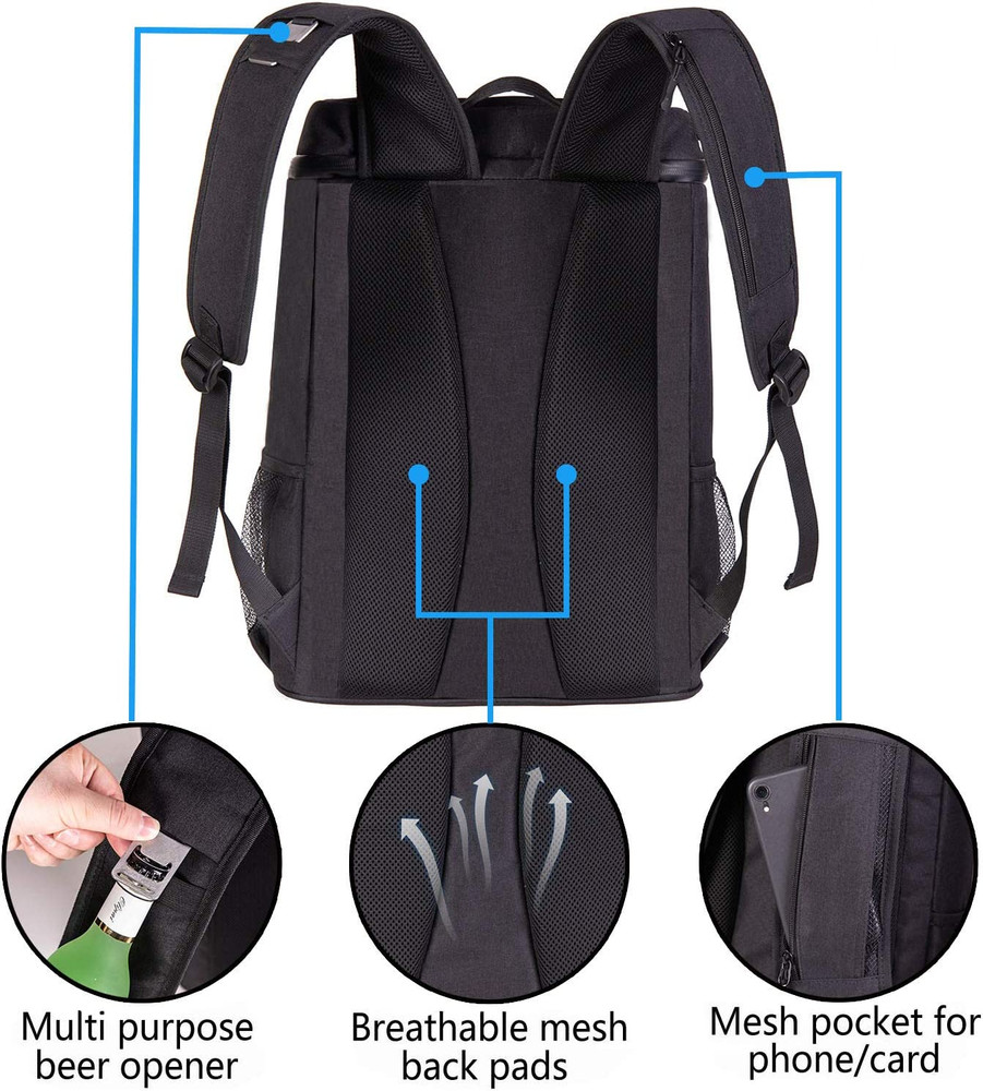 Backpack Cooler Leakproof Insulated Waterproof Backpack Cooler Bag, Lightweight