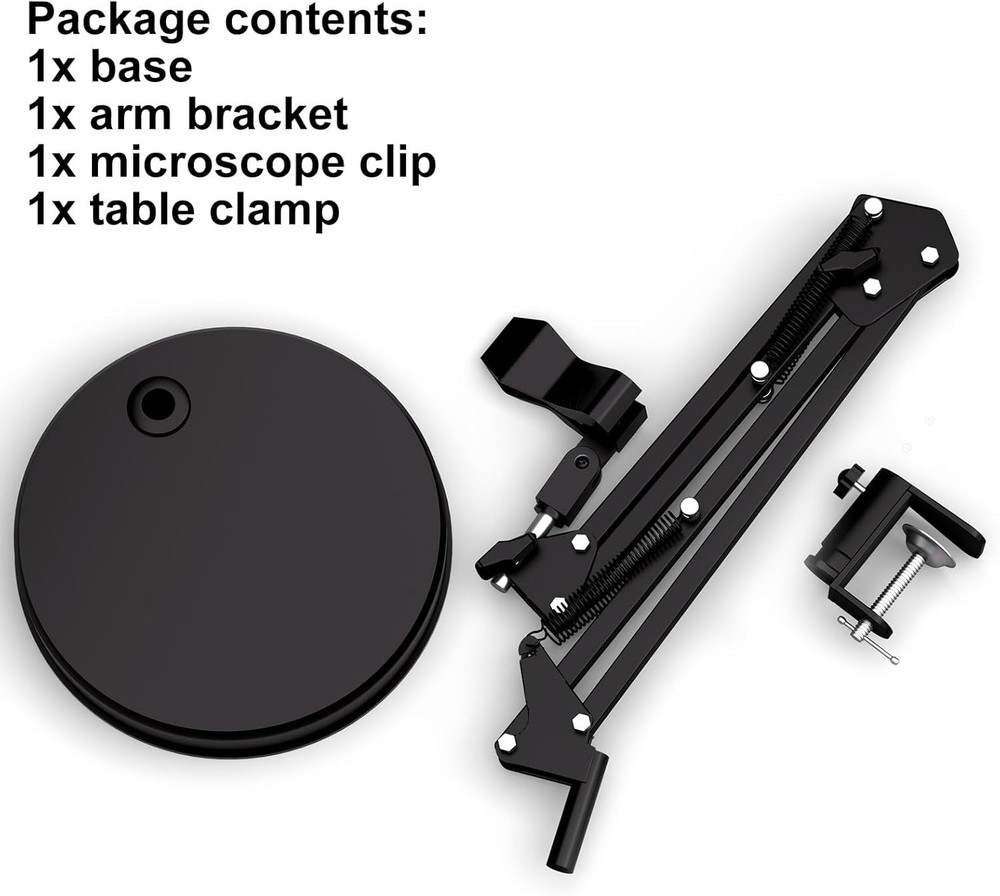 21" Adjustable USB Microscope Stand Universal Mount with Table Clamp for Camera
