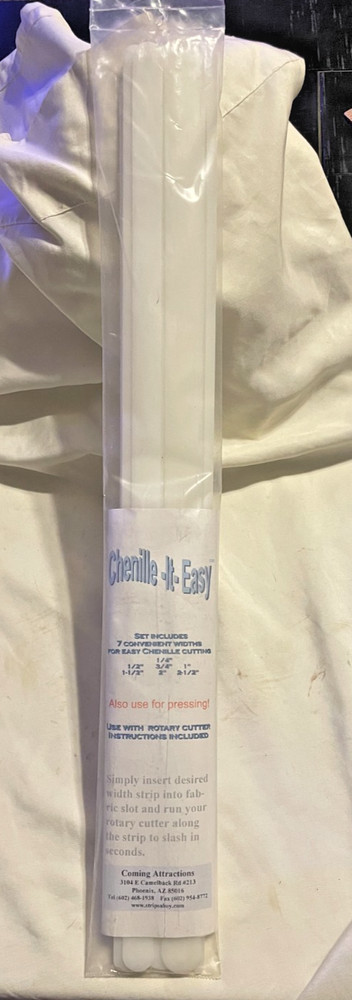 Chenille-It-Easy 7 Piece Set for Easy Chenille Cutting - 7 Different Widths NEW