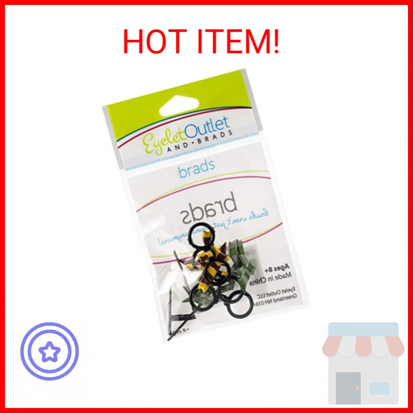 Eyelet Outlet Shape Brads 12/Pkg-Wizard
