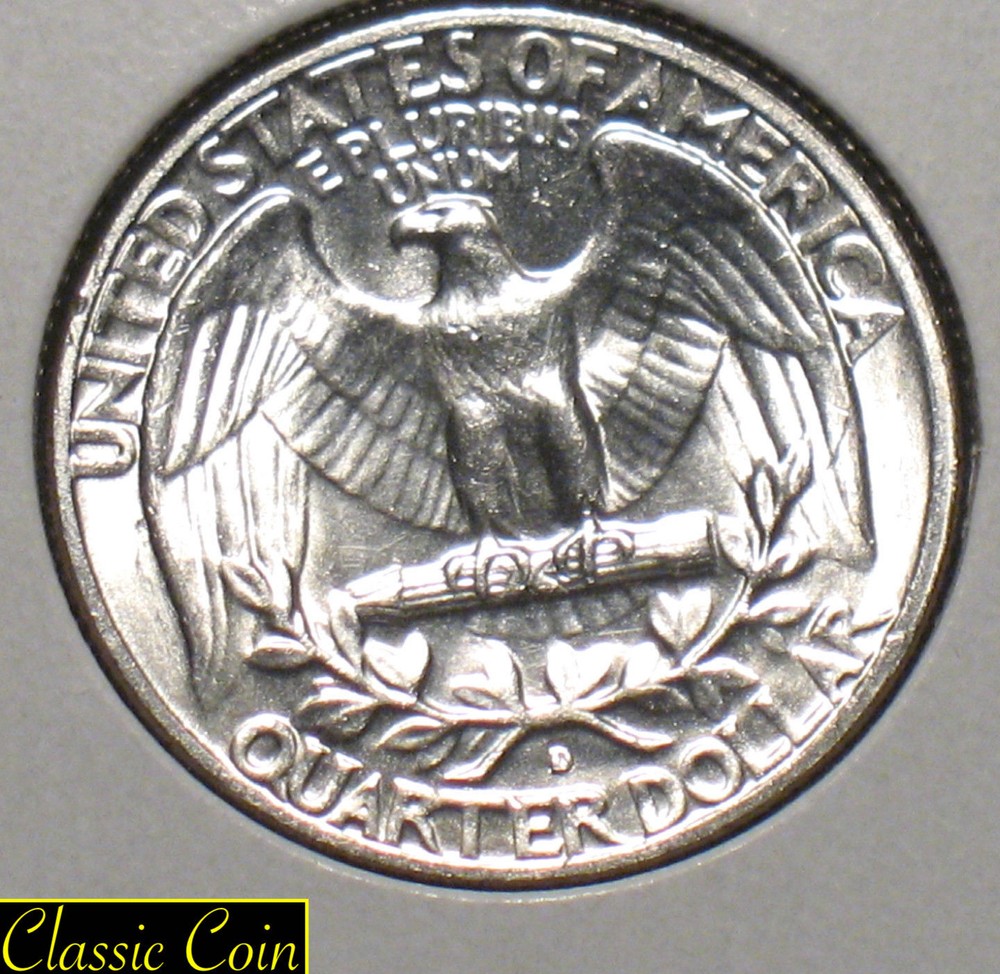 1953-D Silver Washington Quarter 25c BU/MS+++ 90% Silver
