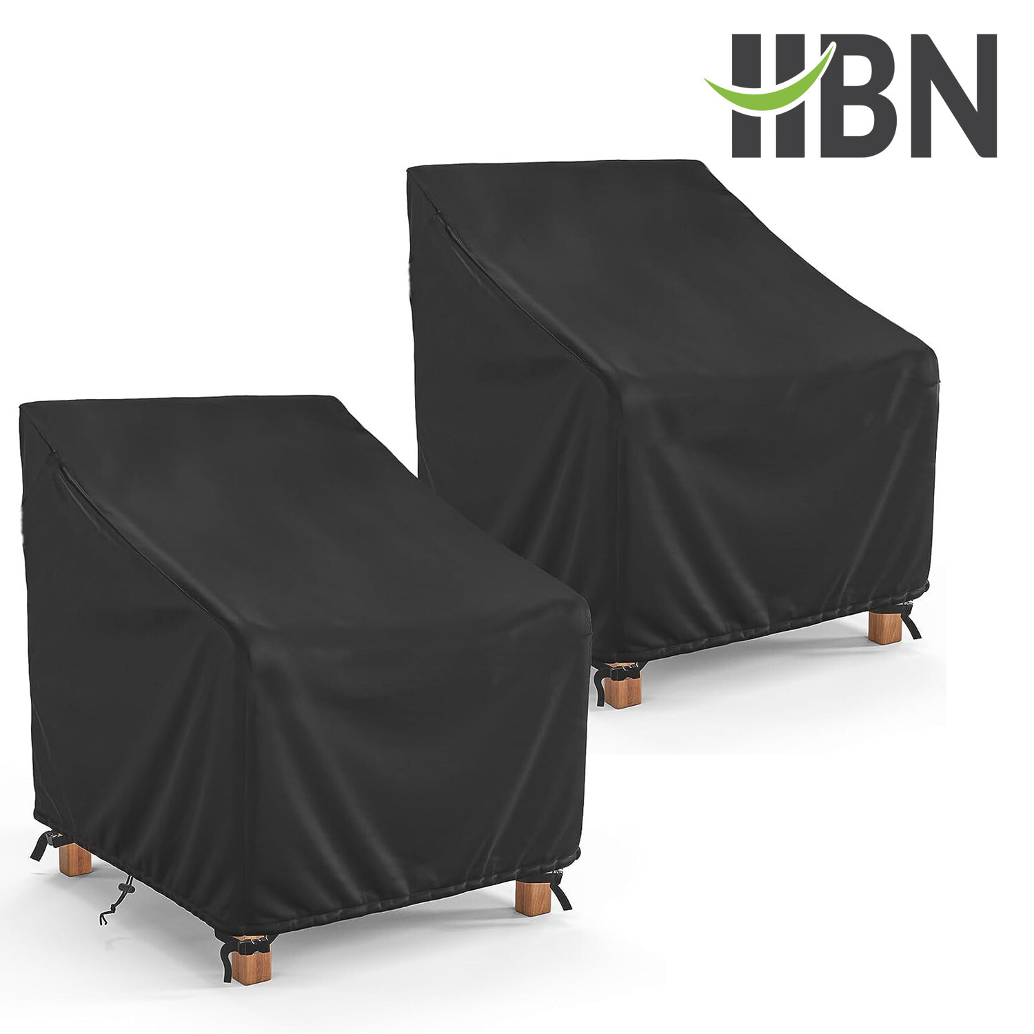 HBN 2 Pcs Outdoor Chair Covers, Lawn/Patio Furniture Covers,  33"W x 33"D x 36"H