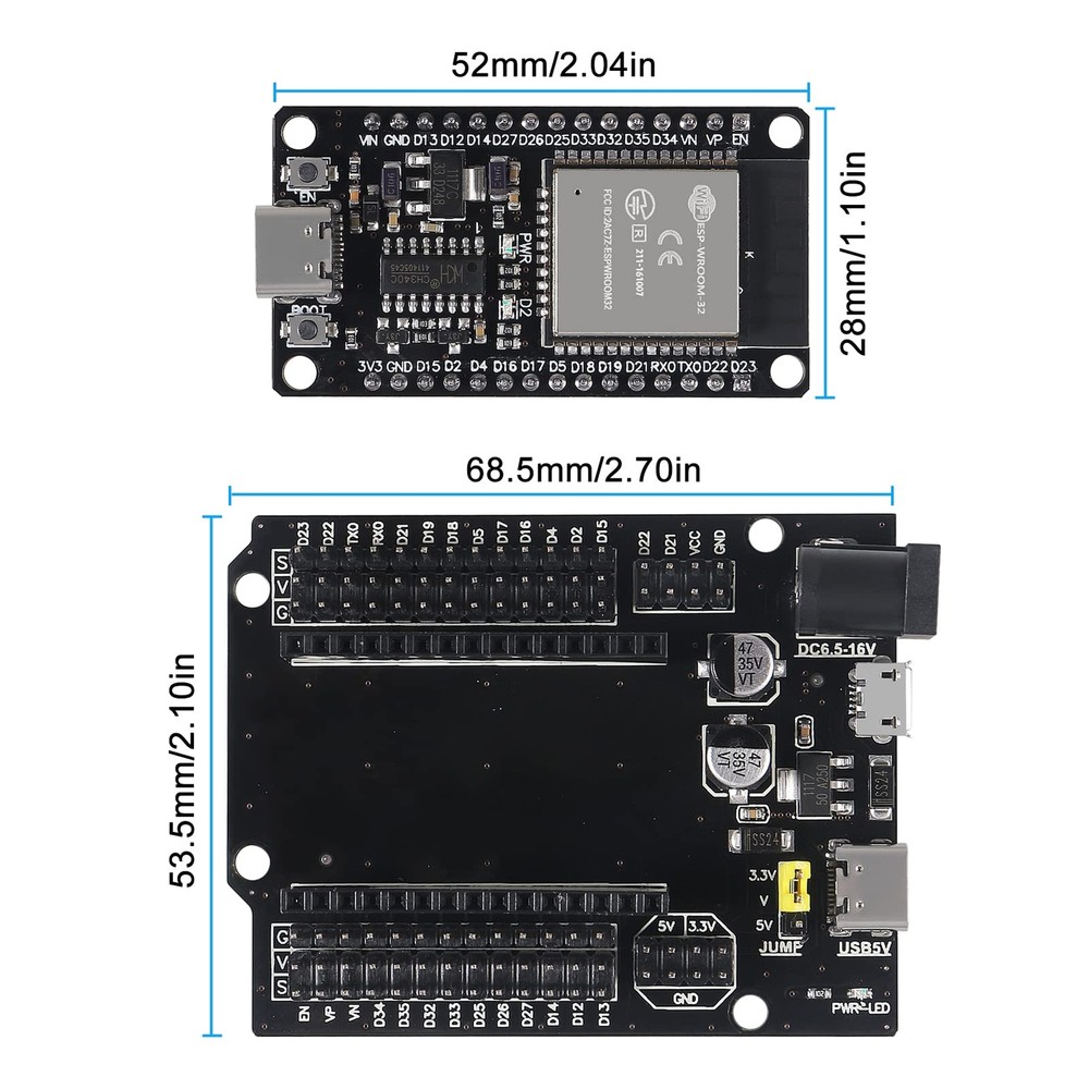 3SETS ESP32 Development Board Type-C USB CH340C WiFi+Bluetooth Ultra-Low Powe...