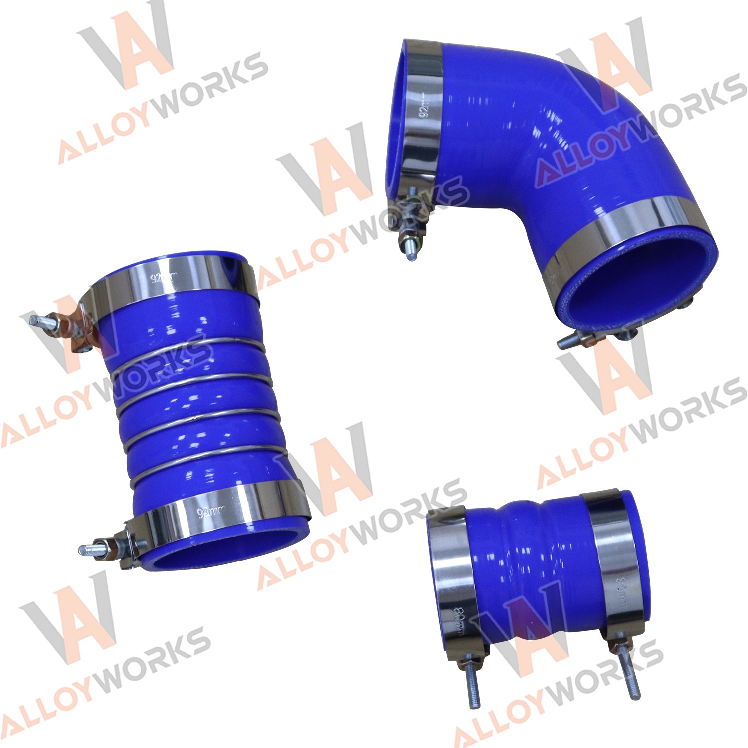 Silicone Hose Kit With Stainless Clamps For 06-10 GM 6.6L LBZ LMM Duramax