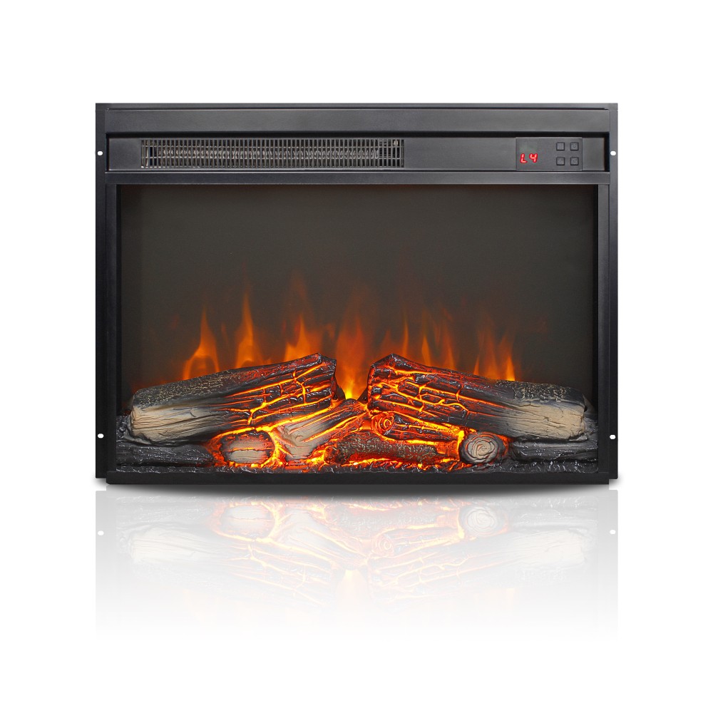 23'' Electric Fireplace Insert, Heater, Remote Control, Overheating Protection