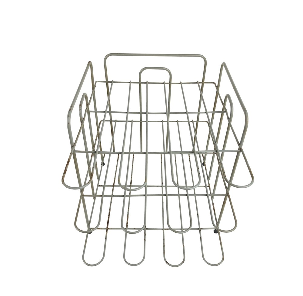 Small Vintage Tabletop Wire Multipurpose Organizer Rack 12 x 12 x 10.5"