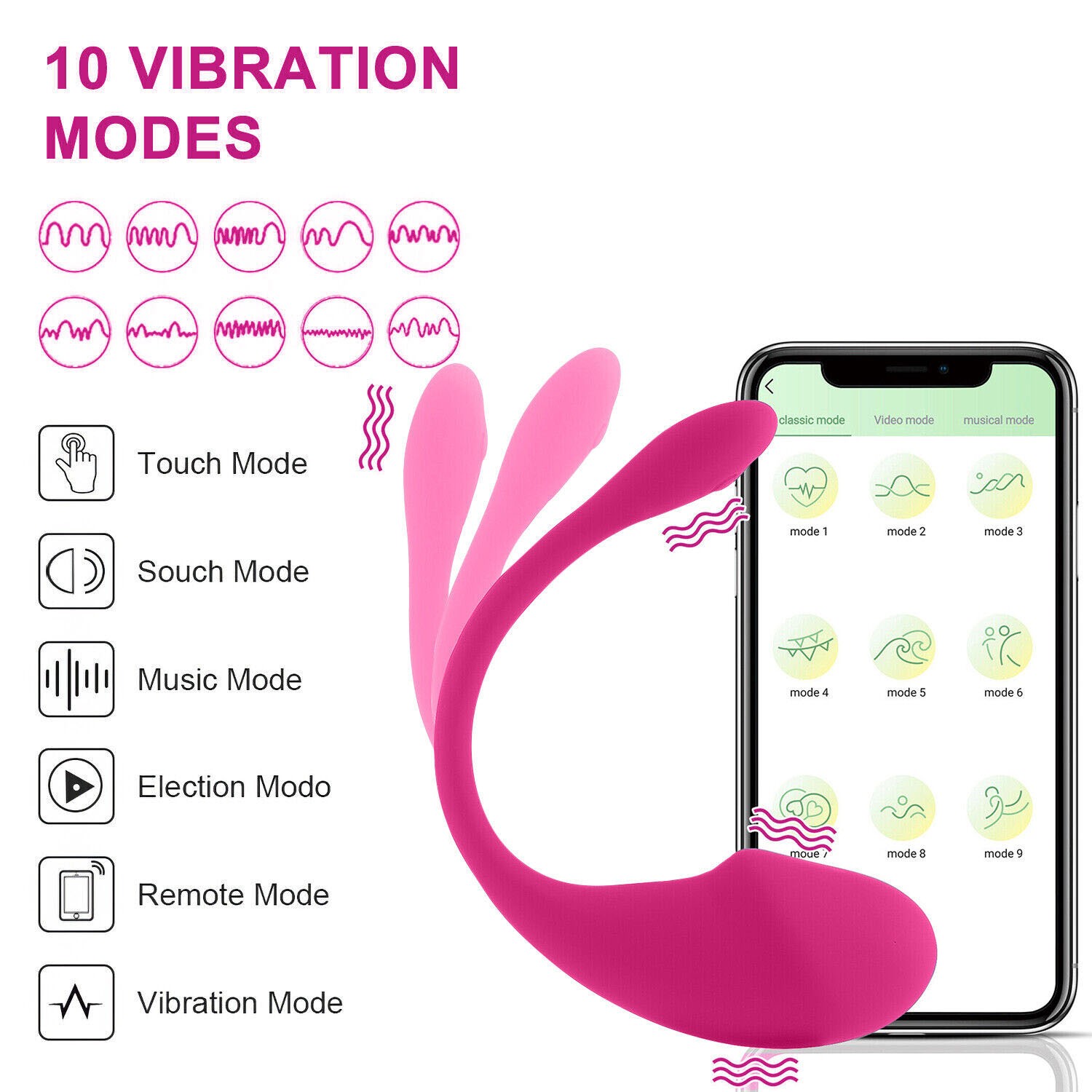 APP Remote Bullet Egg Wearable Clit Vibrator G-Spot Massager Sex Toys for Women