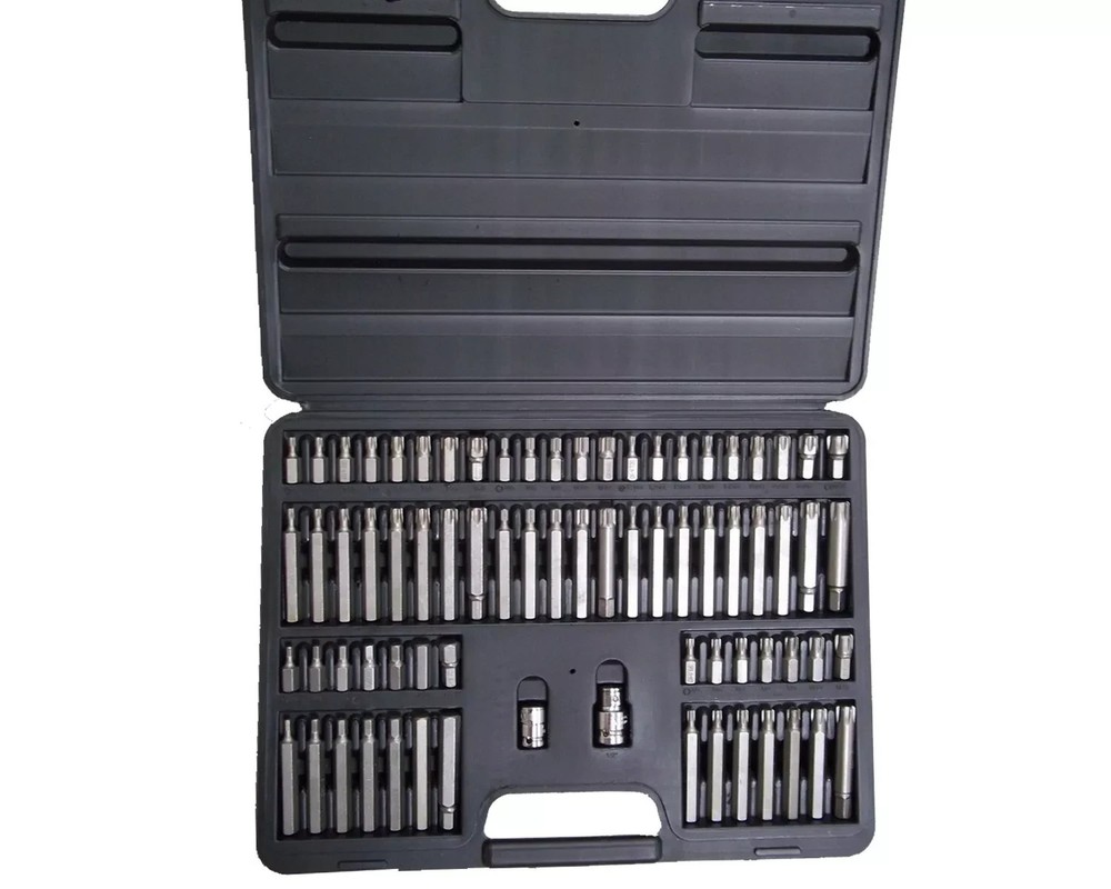 Torx Hex Ribe Spline Bit Socket Set Tamperproof Security Bits 74pc 1/2" 3/8"