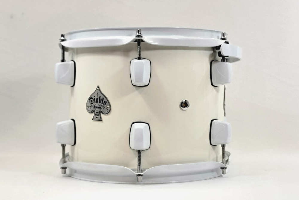 Ddrum Diablo 10" Tom Drum -White with White Hardware