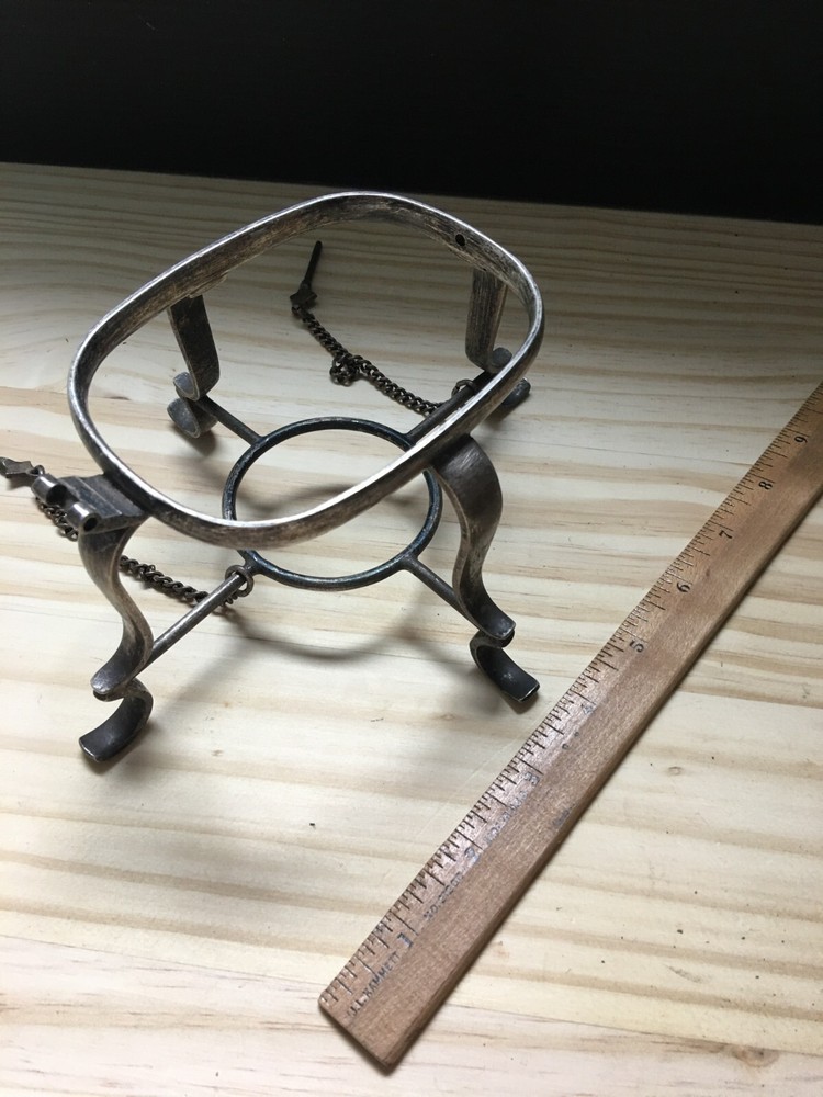 Vintage Sheffield Silver Plate Locking Tilting Kettle Burner Stand Only ***Read