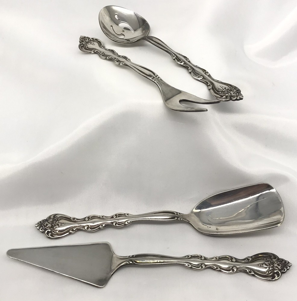International Silverplate Mini Cocktail Set - Interlude Pattern