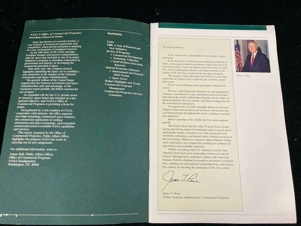 1988 NASA COMMERCIAL PROGRAMS, A PROGRESS REPORT