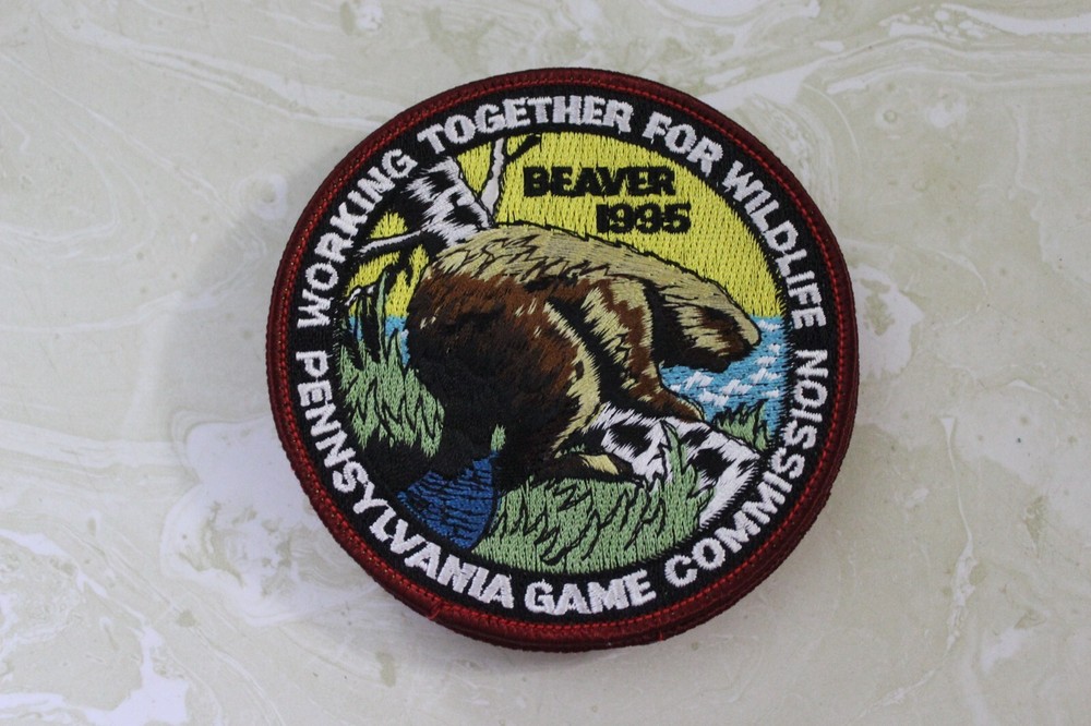 WORKING TOGETHER FOR WILDLIFE BEAVER 1995 PA. GAME COMMISION PATCH