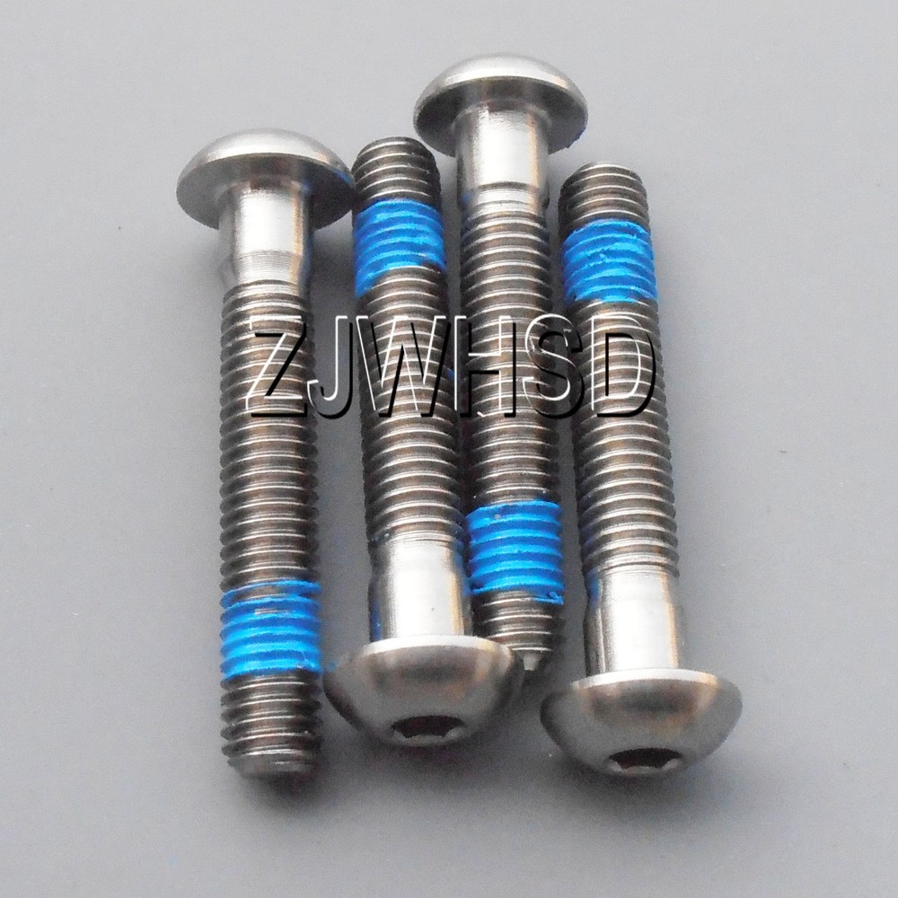 4pcs M5 x 30 mm Ti Titanium Screw Bolt Allen Hex Socket Button Head ThreadLocker