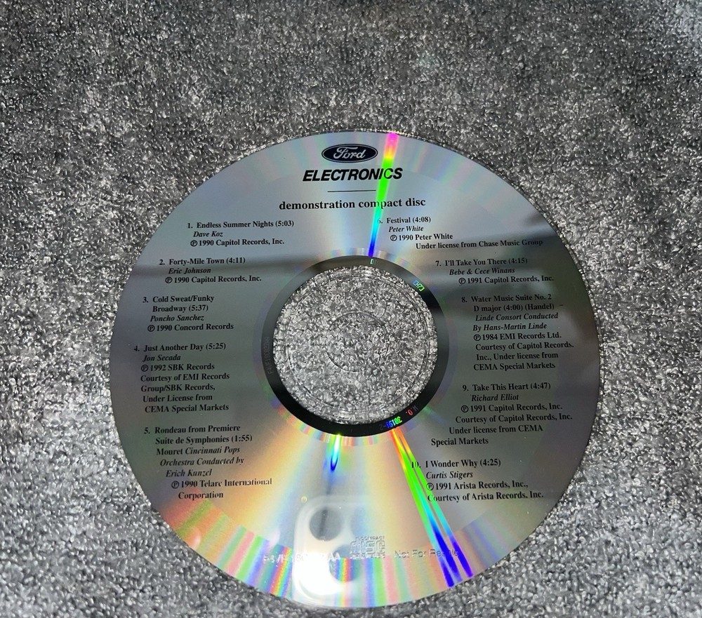 Ford Electronics Media Case with Demonstration CD