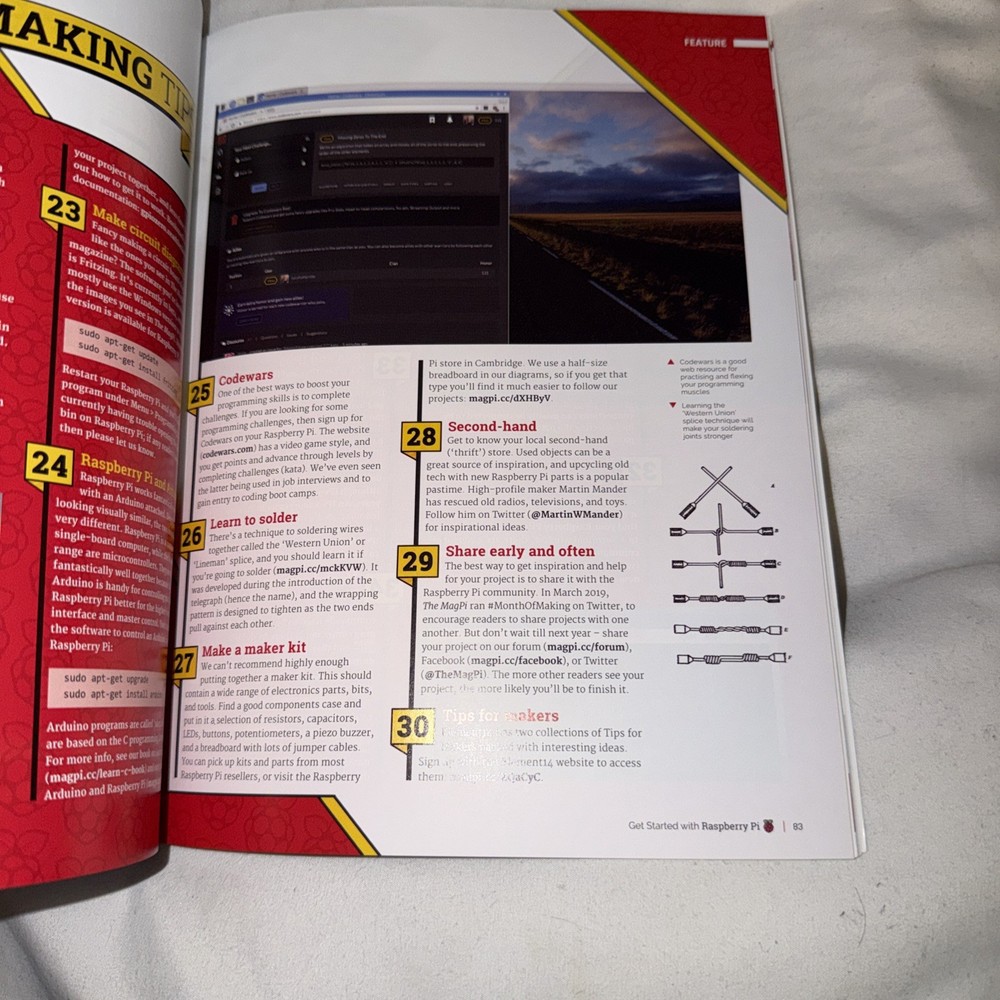 Get Started W Raspberry Pi Set (Pi3A) Starter Set Magazine FREE SHIPPING