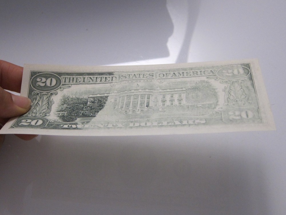 1985 $20 Printing Error on Back #L24636187K