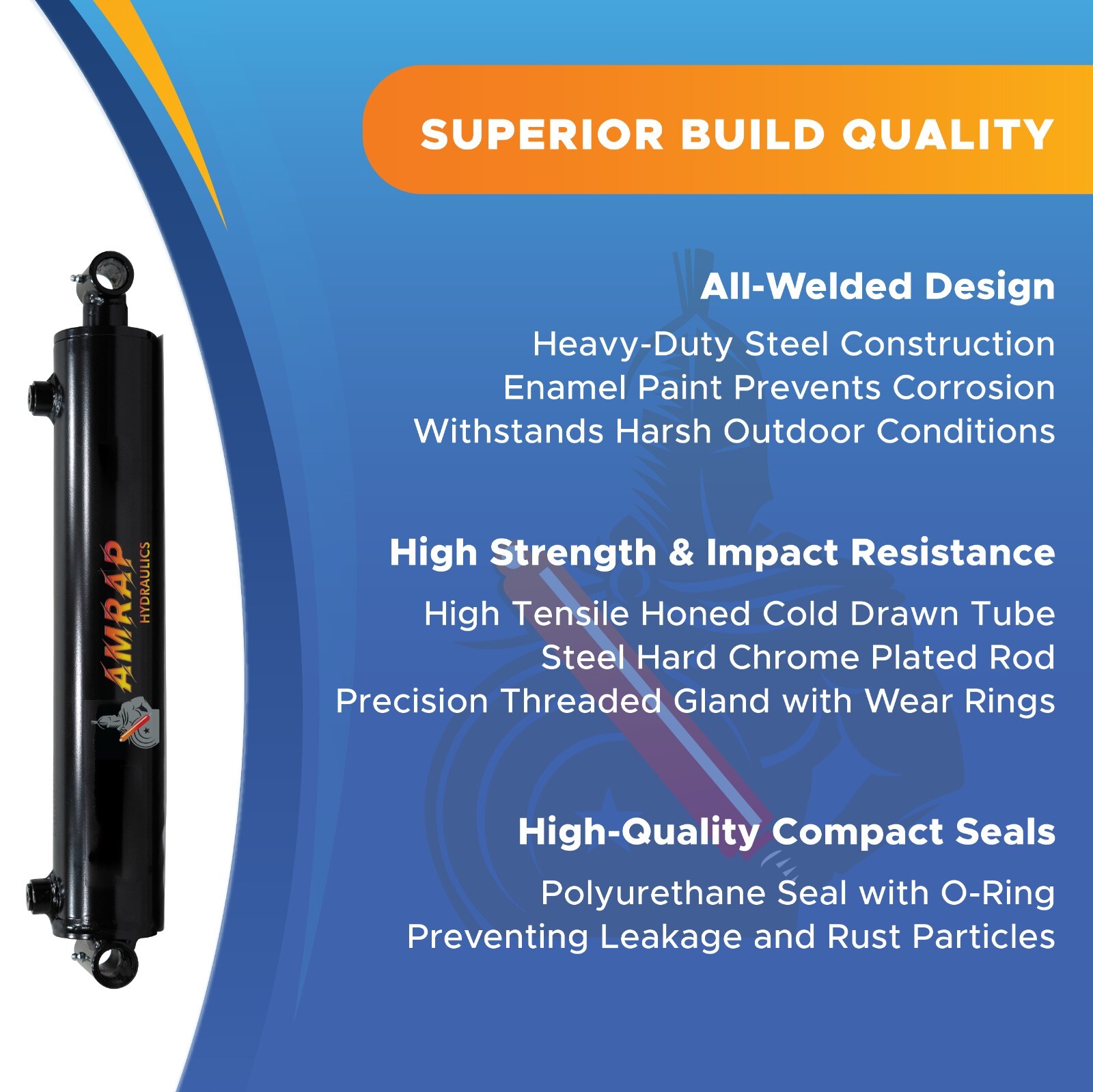 2.5x14 Hydraulic Cylinder-2.5" Bore, 14" Stroke -Welded Cross Tube Cylinder(new)