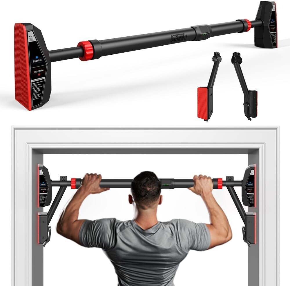 ONETWOFIT Pull Up Bar For Doorway Pull-Up Bars Door Frame No Screw Adjustable...
