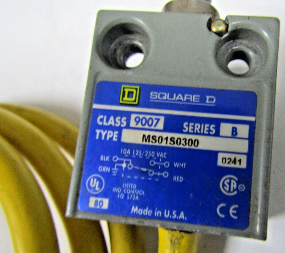 ✌️SQUARE D 9007MS01S0300 SERIES B COMPACT ENCLOSED LIMIT SWITCH PUSH BUTTON
