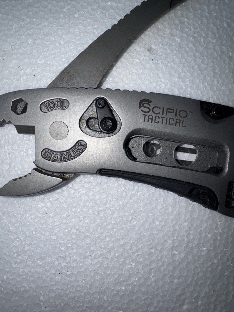 Scipio Tactical Stainless Multi Tool Adjustable Wrench Pliers Knife