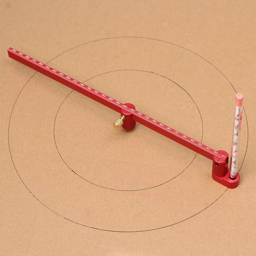 Adjustable Compass Ruler - Precision Circle Drawing for Woodworking & Drafting