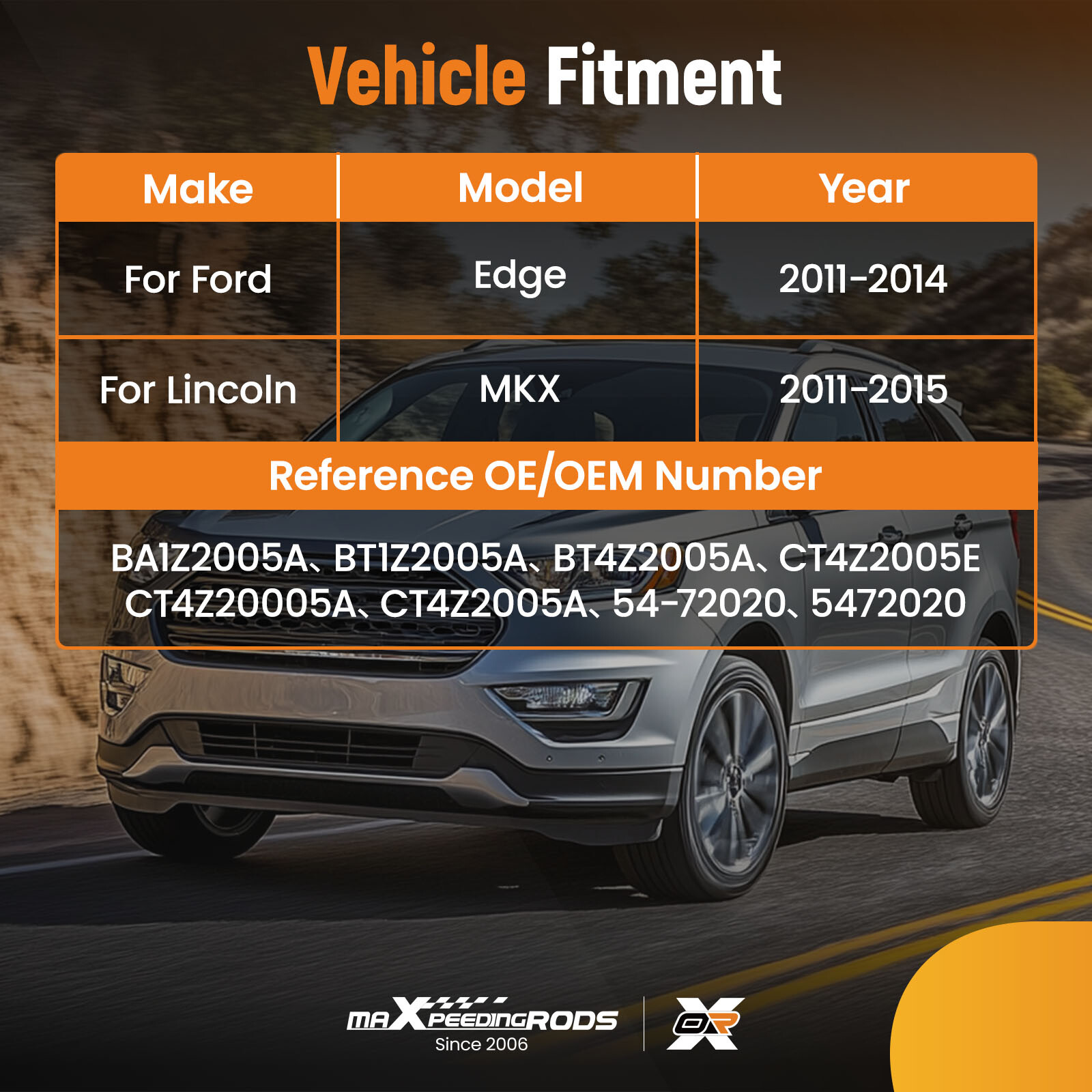 Power Brake Booster Vacuum For Ford Edge 2011-2014 54-72020 5472020