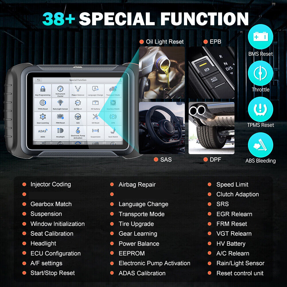 XTOOL D8W WIFI All System Diagnostic OBD2 Scanner 38+ Services Topology Mapping