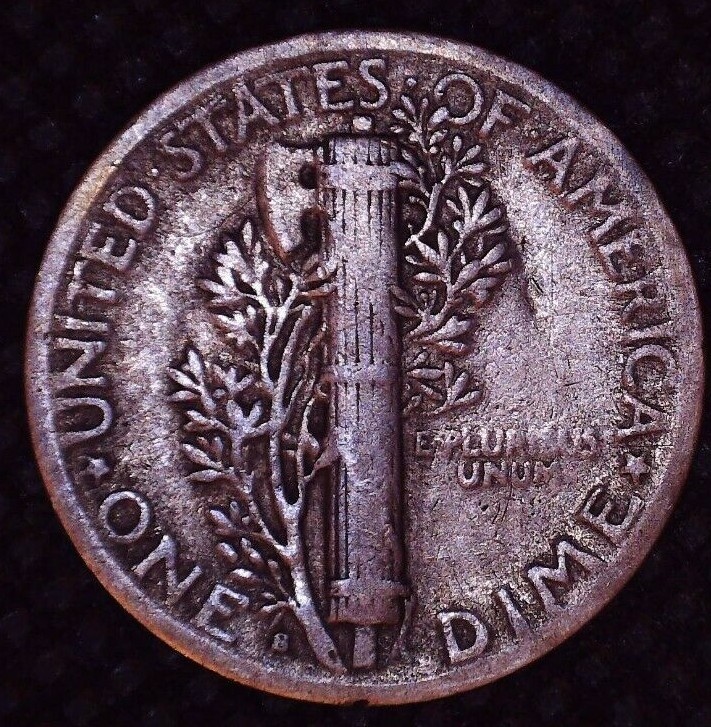 1945-S Mercury Silver Dime 10(C) "Micro S" #071