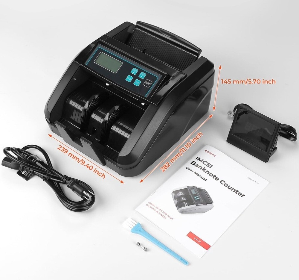 MUNBYN IMC51 Money Counter Machine Value Count Add+Batch Mode Bill Counter